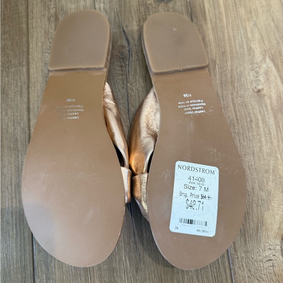 Jeffrey Campbell Rose Gold Metallic Genuine Leather Sandals - Picture 8 of 10